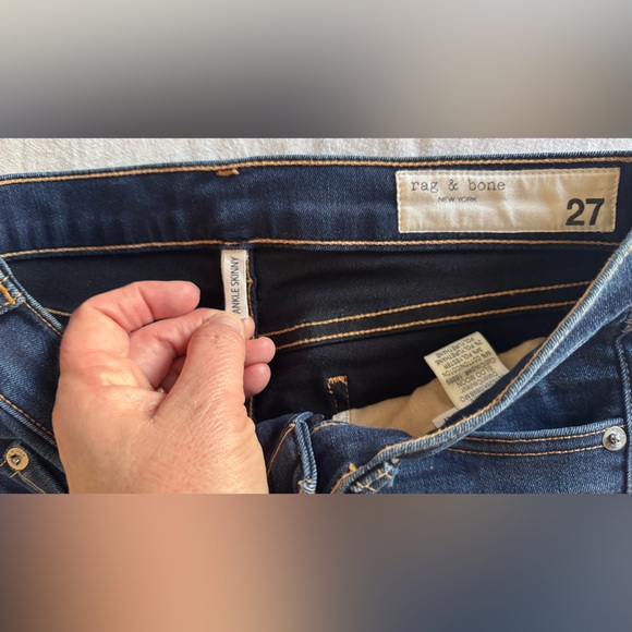 RAG & BONE Ankle Dark Blue Skinny Jeans #A - Picture 12 of 14